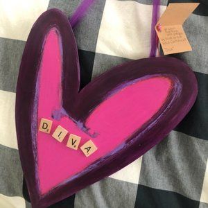 Diva Heart Wall Plaque - one of a kind!